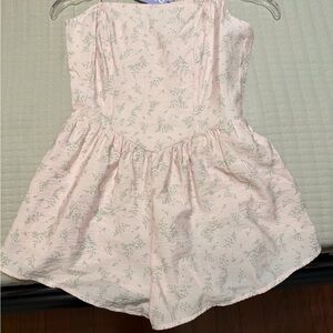 Floral Pink Romper XS w/spaghetti straps
